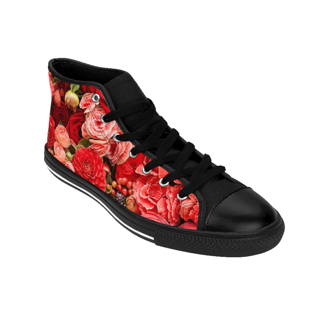Red Rose Women's High-top Sneakers