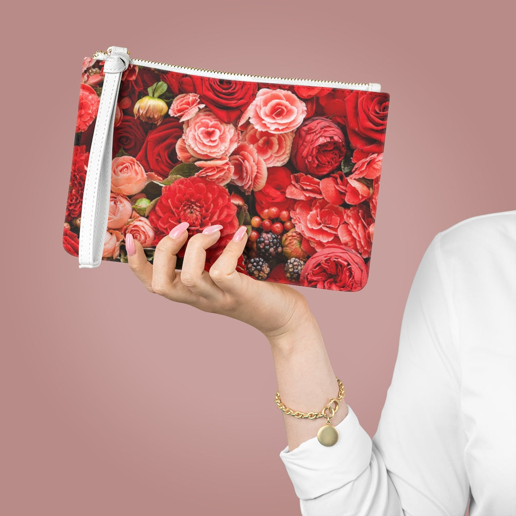 Roses Garden Red Clutch Bag