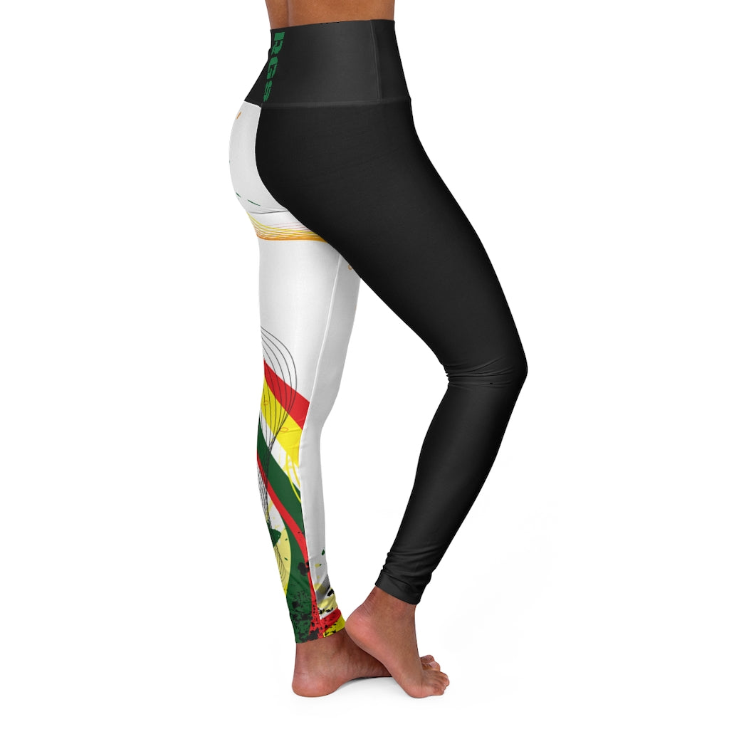 Banner Black High Waisted Yoga Leggings