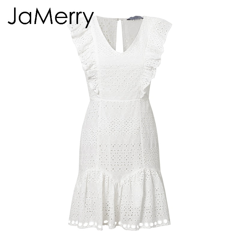 Lace cotton dress
