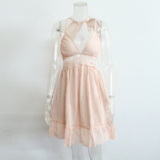 Crochet Lace Ruffle Dresses