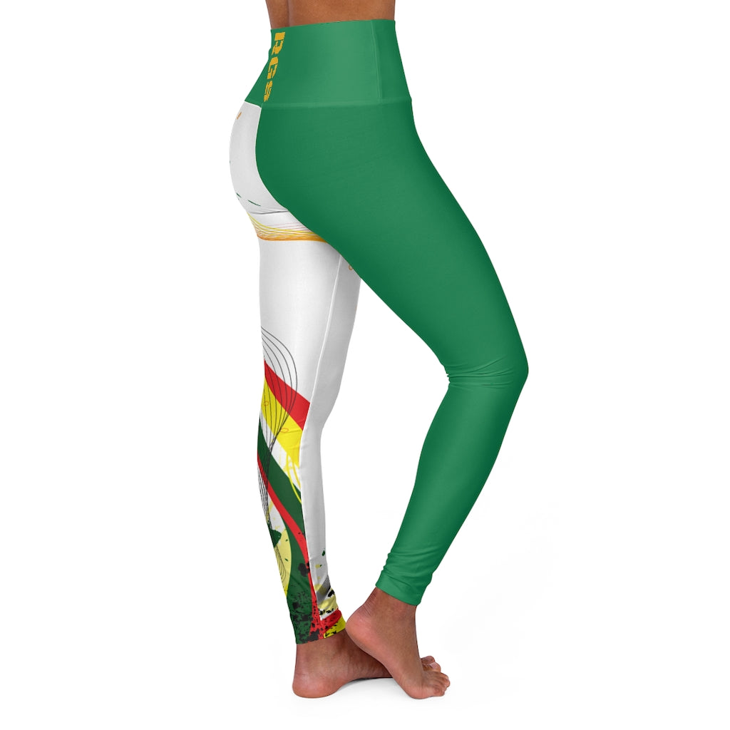 Banner Green High Waisted Yoga Leggings
