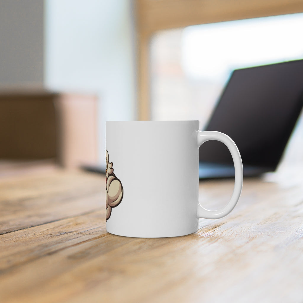 Strong Back White Ceramic Mug