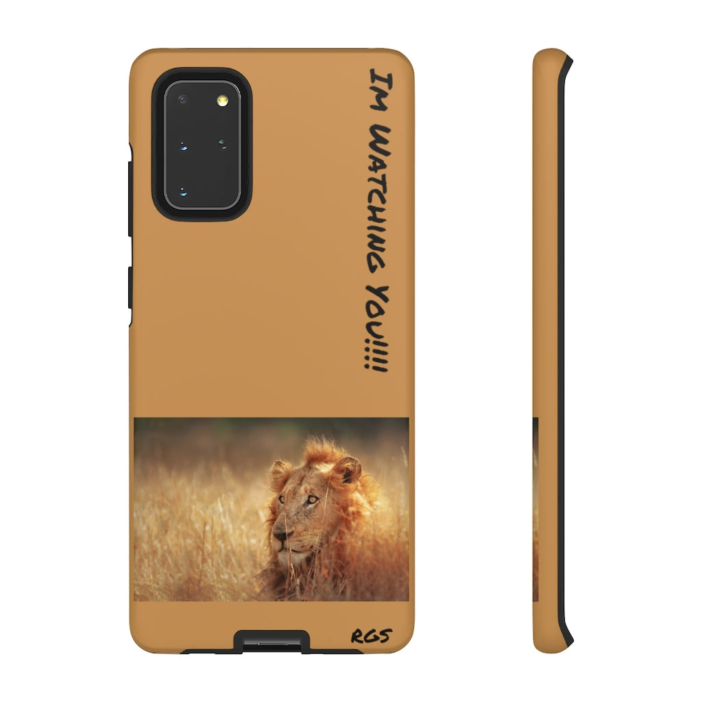 Watching Beige Tough phone Cases
