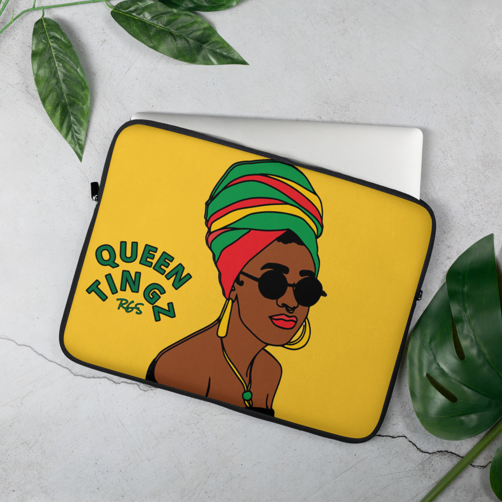Queen Tingz Yellow Laptop Sleeve