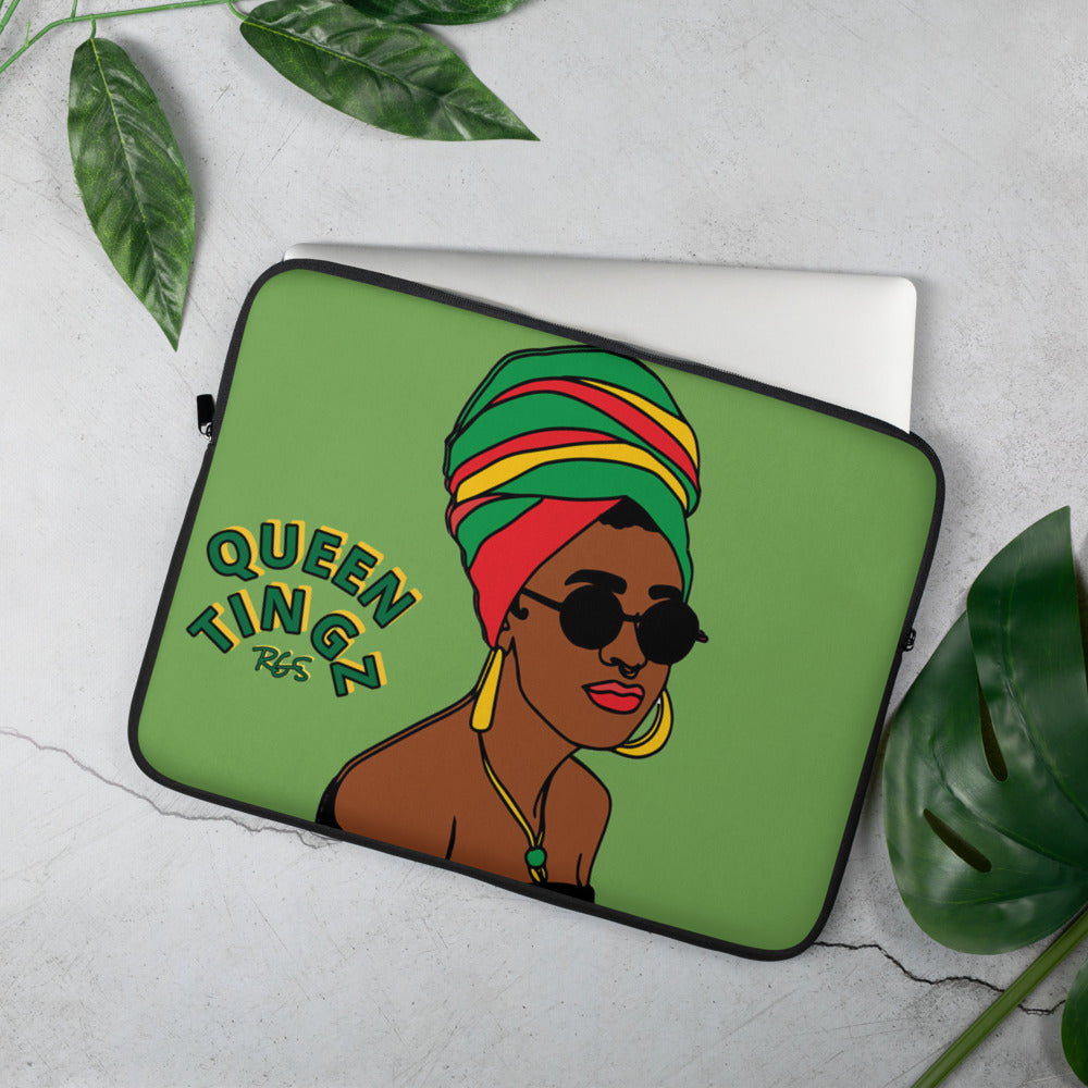 Queen Tingz Lime Green Laptop Case