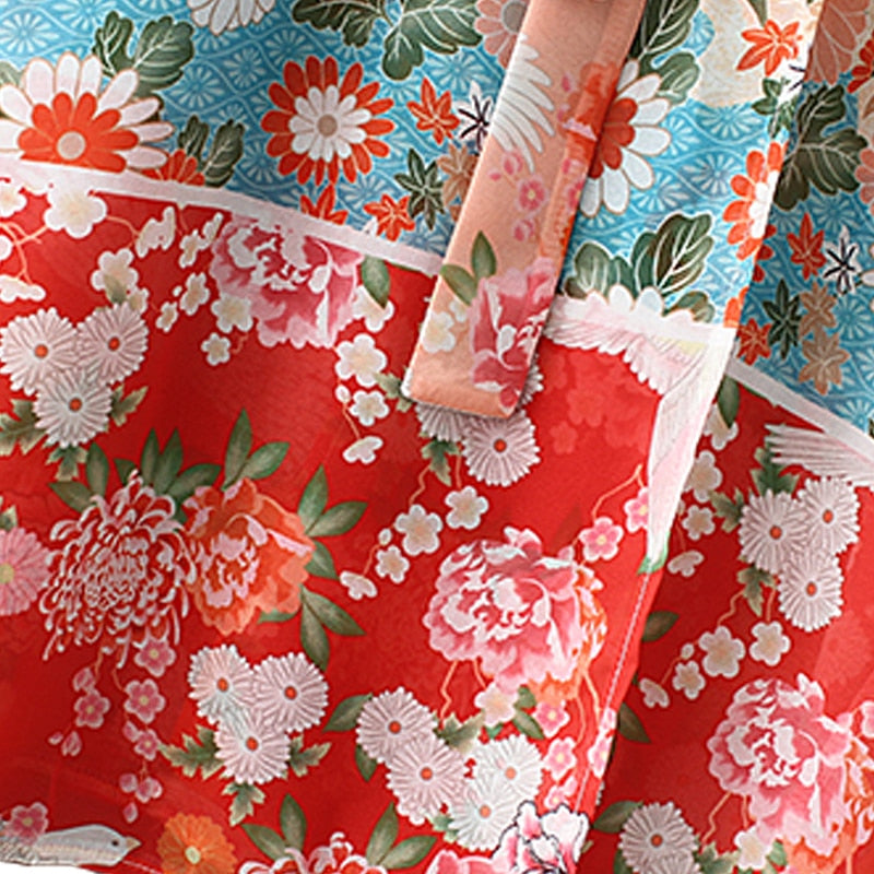 Chiffon Kimono Cardigan Floral Dress
