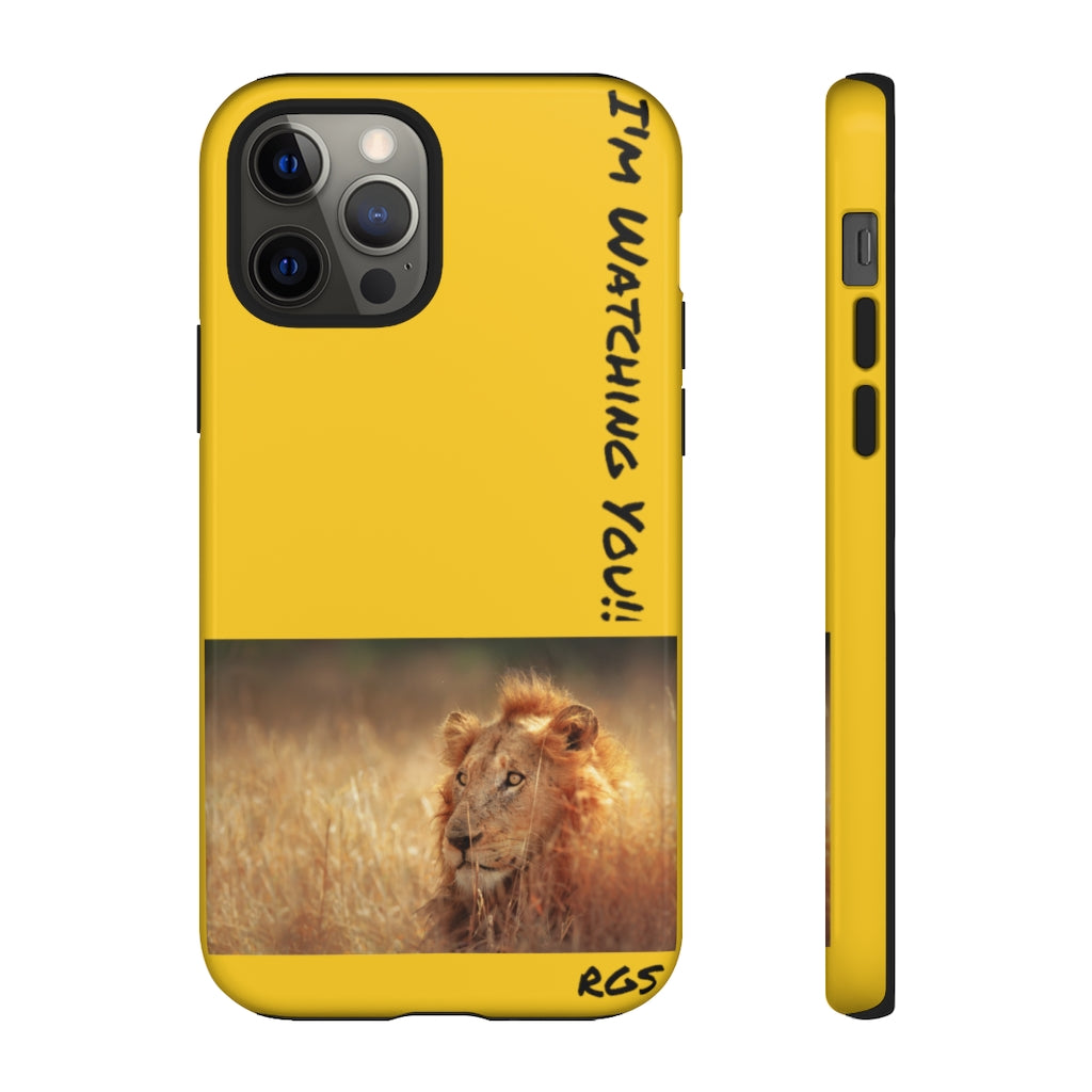 Watching Yellow Tough Phone  Cases