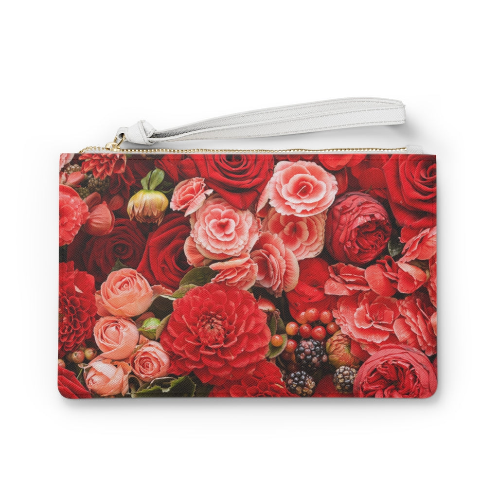 Roses Garden Red Clutch Bag