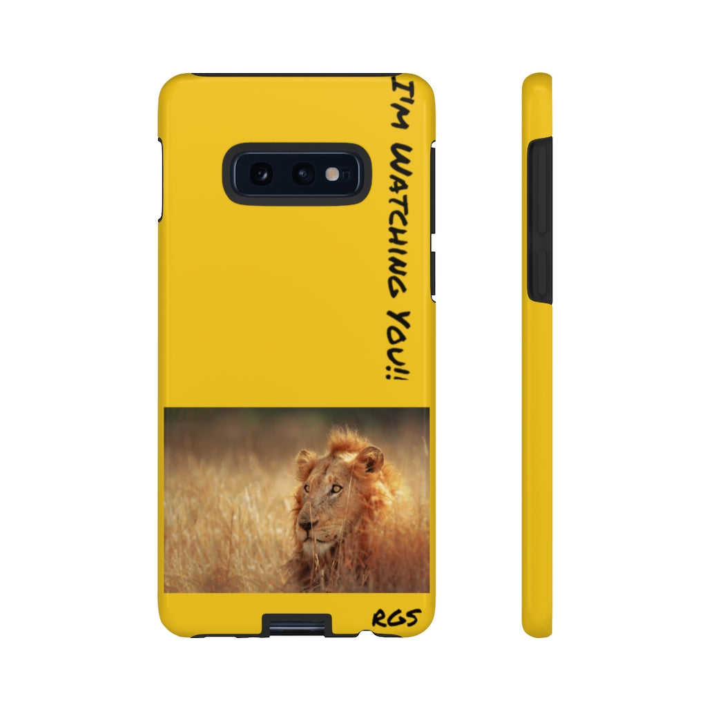 Watching Yellow Tough Phone  Cases