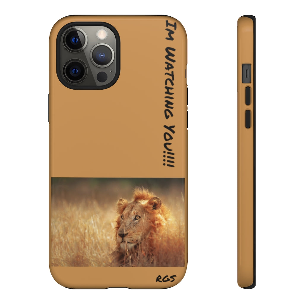 Watching Beige Tough phone Cases