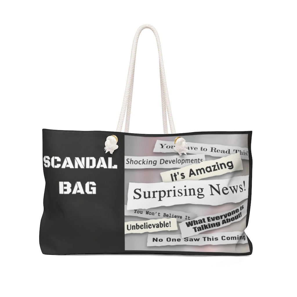 News Black Weekender Bag