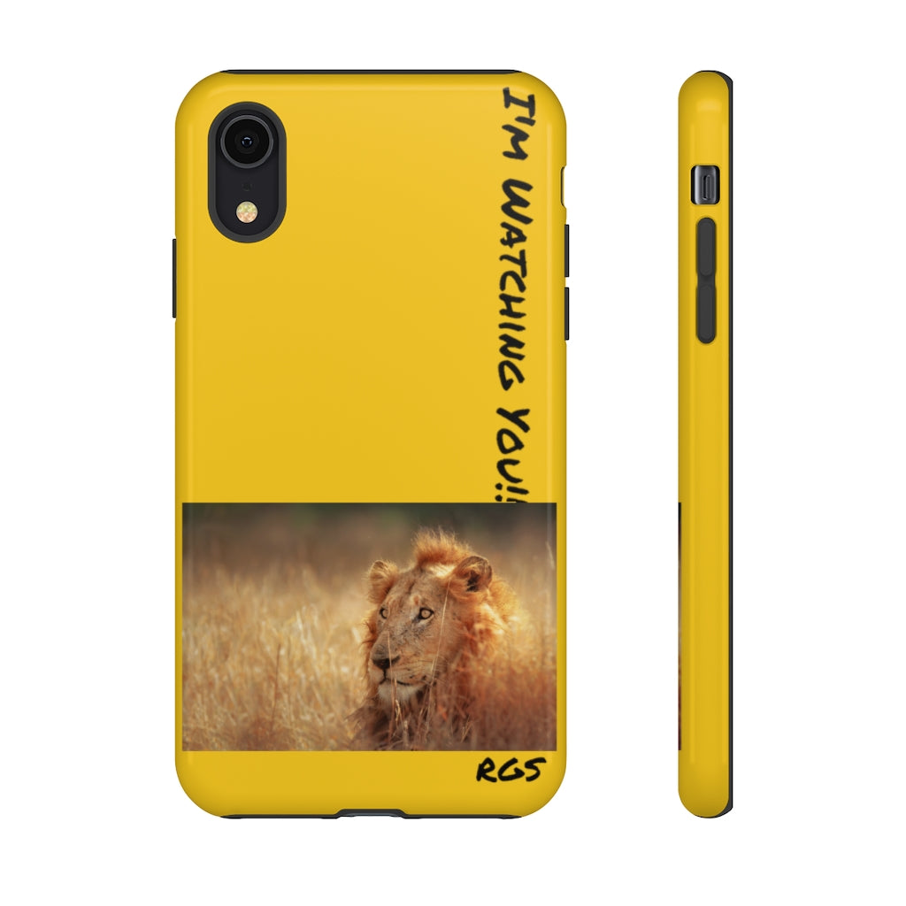 Watching Yellow Tough Phone  Cases