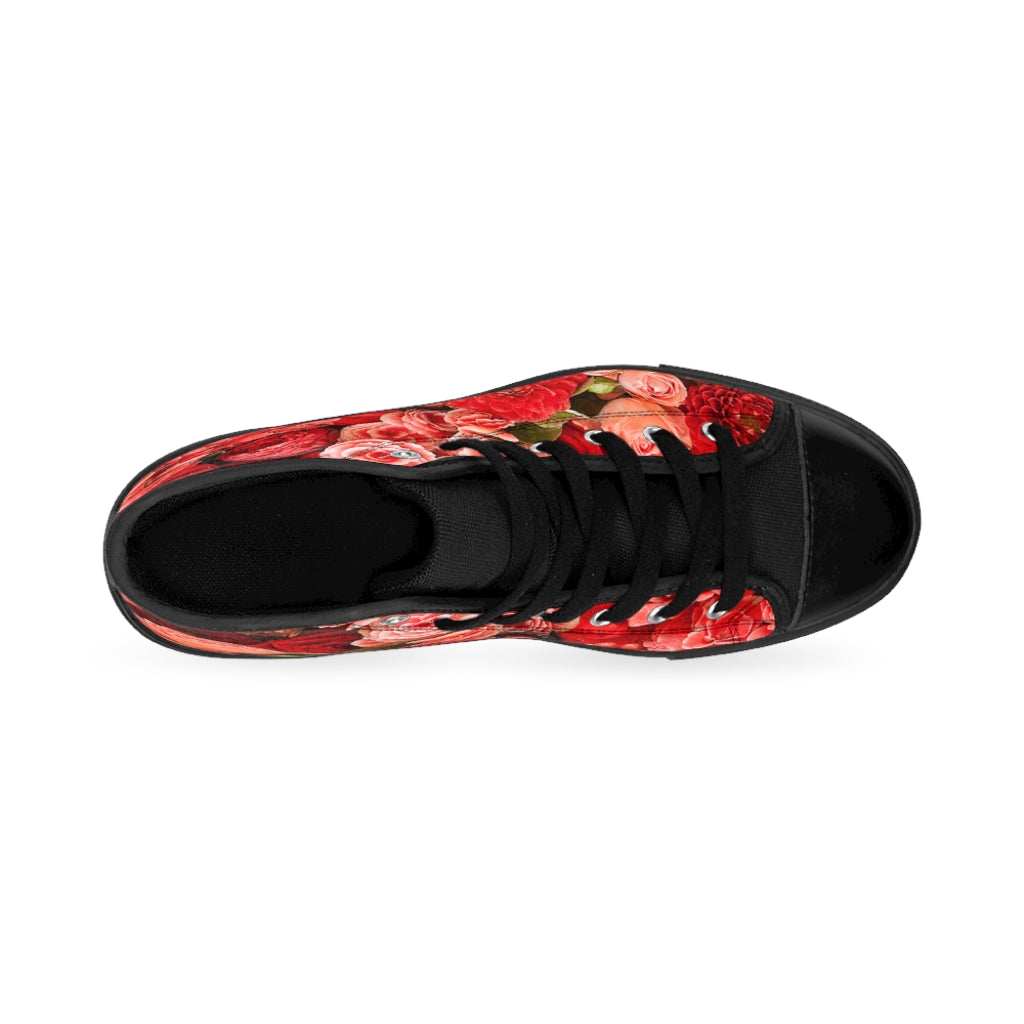 Red Rose Women's High-top Sneakers