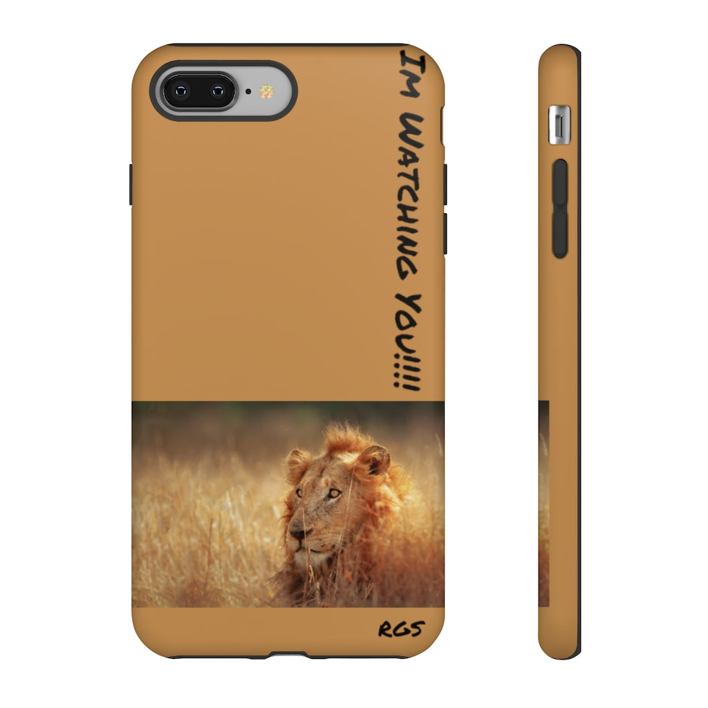 Watching Beige Tough phone Cases