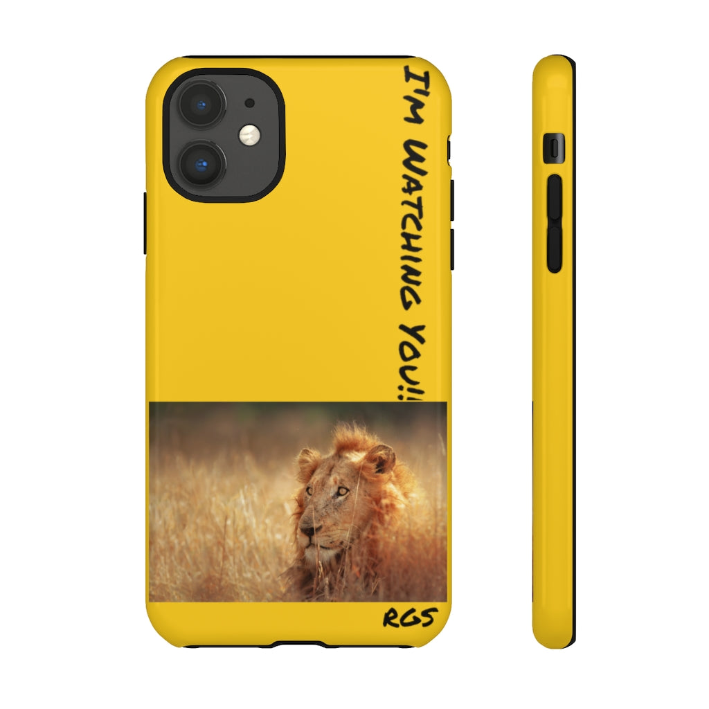Watching Yellow Tough Phone  Cases