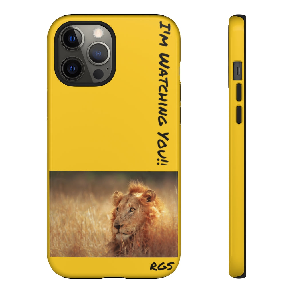 Watching Yellow Tough Phone  Cases