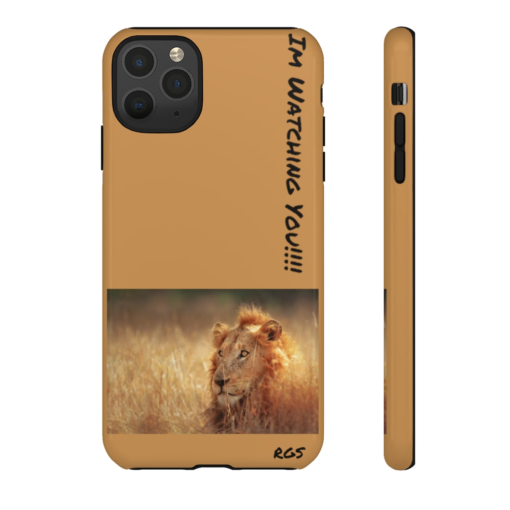 Watching Beige Tough phone Cases