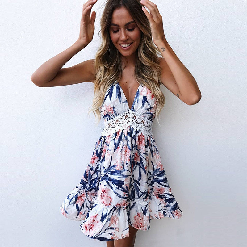 Crochet Lace Ruffle Dresses