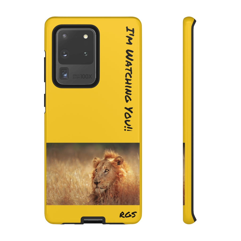 Watching Yellow Tough Phone  Cases