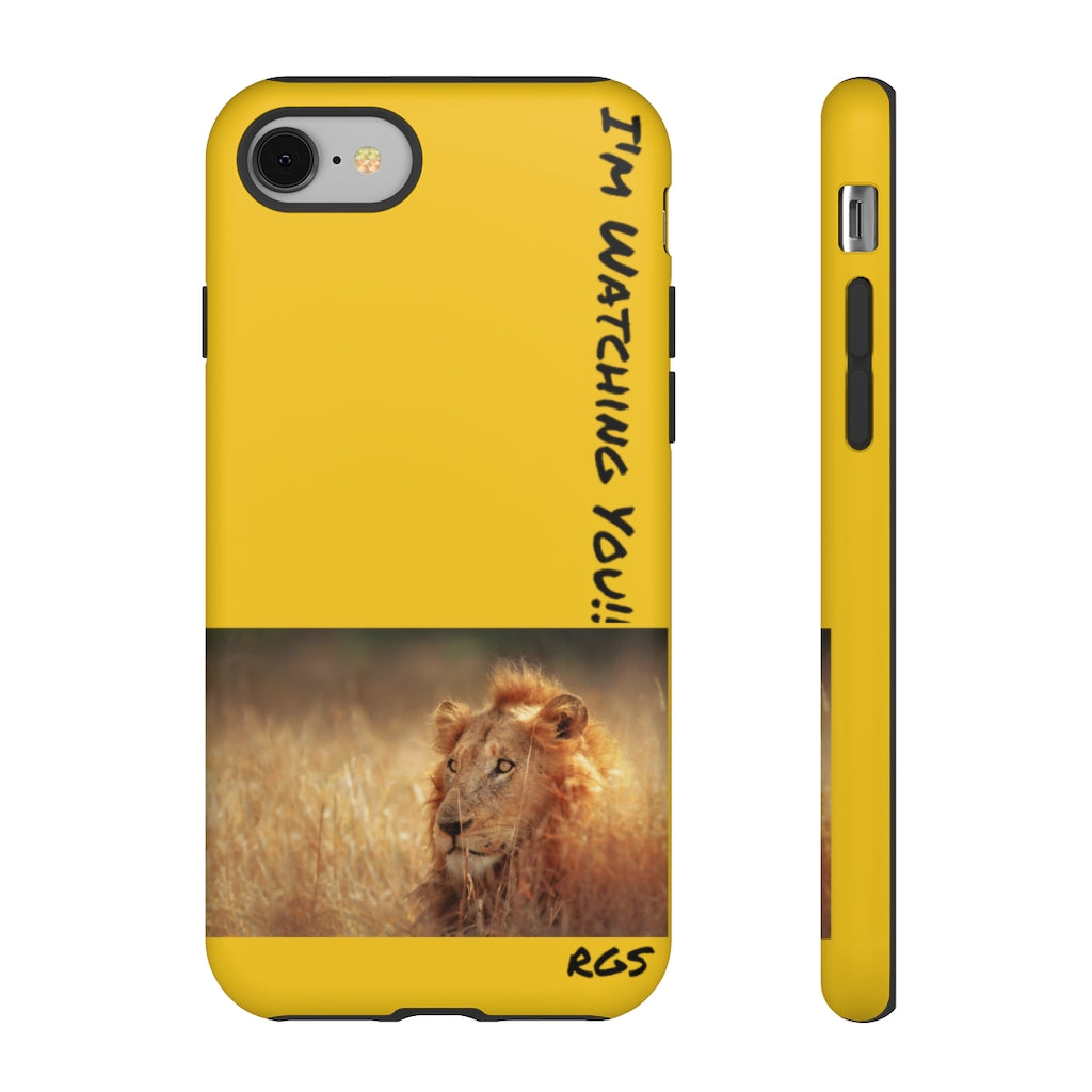 Watching Yellow Tough Phone  Cases