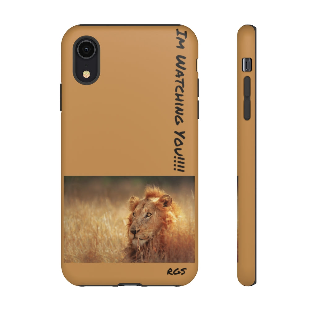 Watching Beige Tough phone Cases