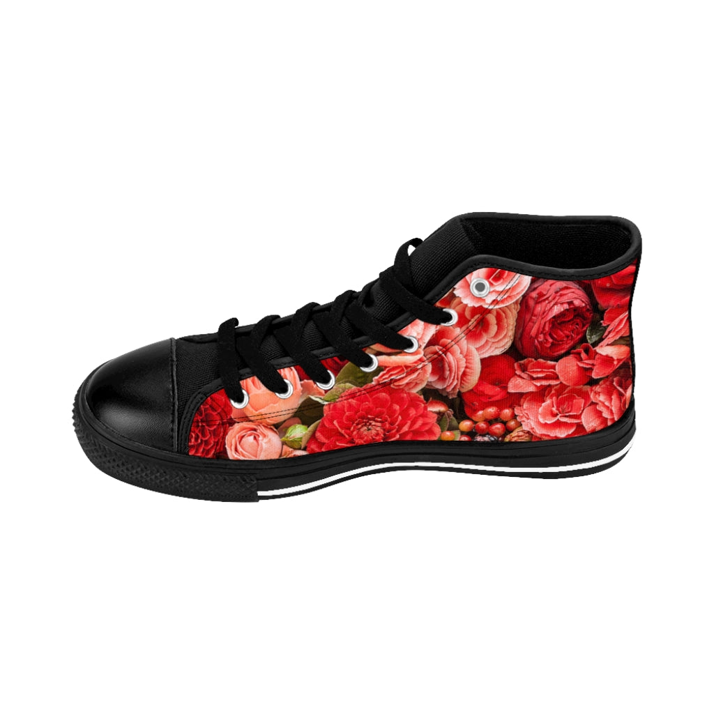Red Rose Women's High-top Sneakers