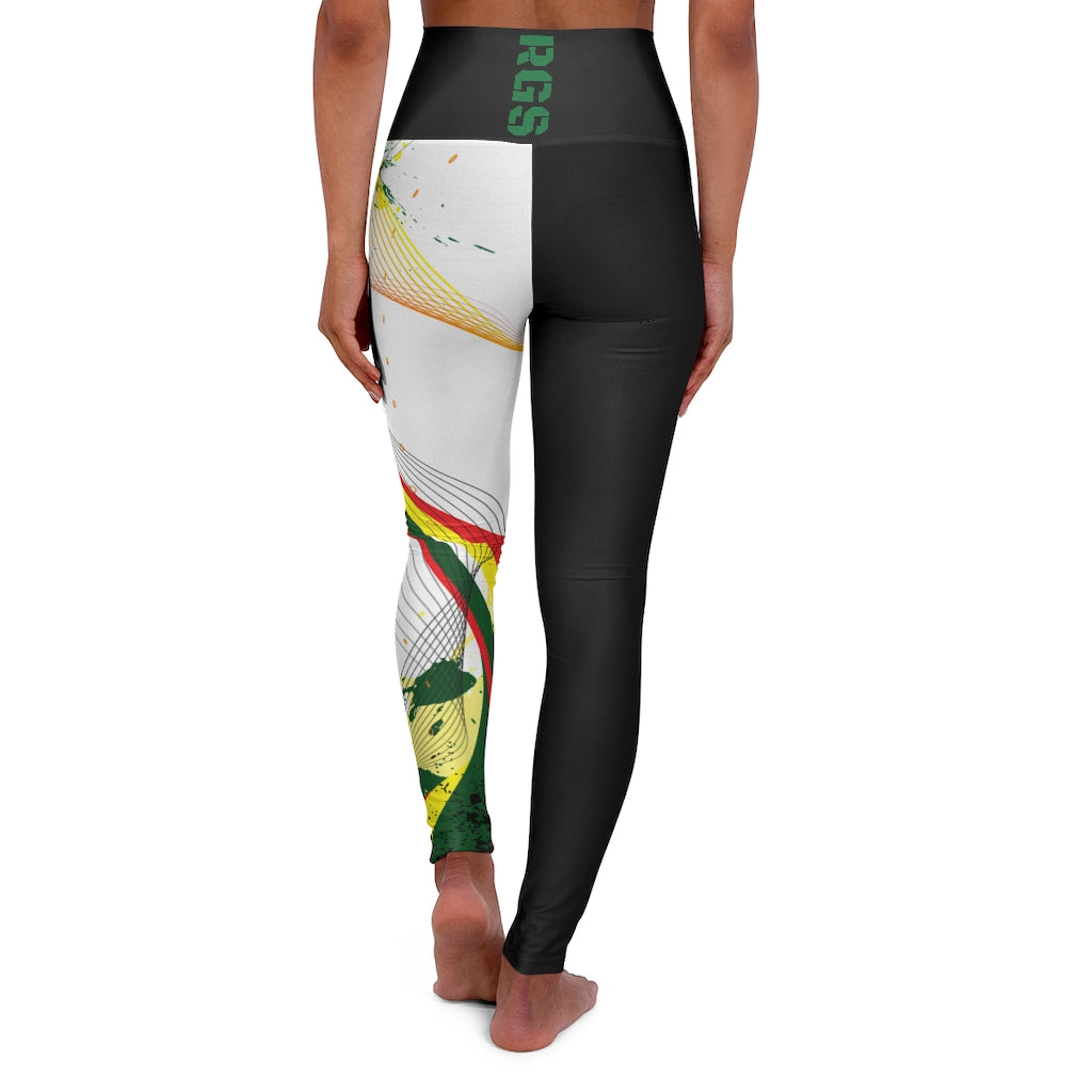 Banner Black High Waisted Yoga Leggings