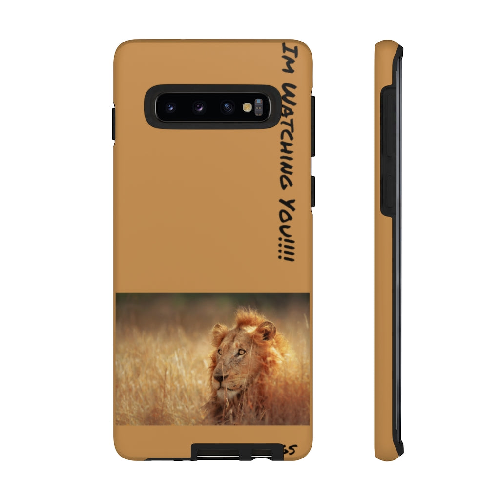 Watching Beige Tough phone Cases