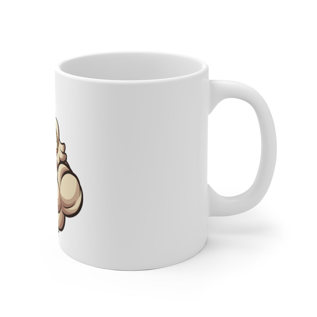 Strong Back White Ceramic Mug