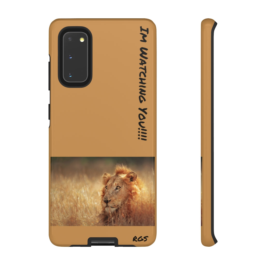 Watching Beige Tough phone Cases