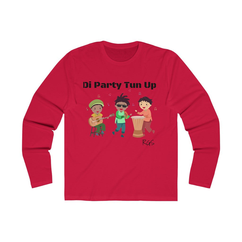 Party Tun up Men's Long Sleeve Crew Tee