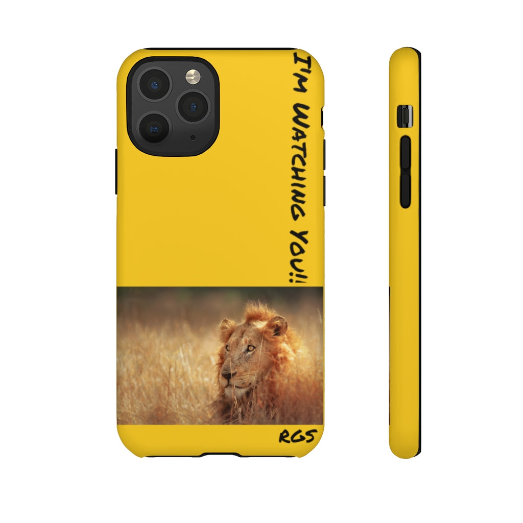 Watching Yellow Tough Phone  Cases