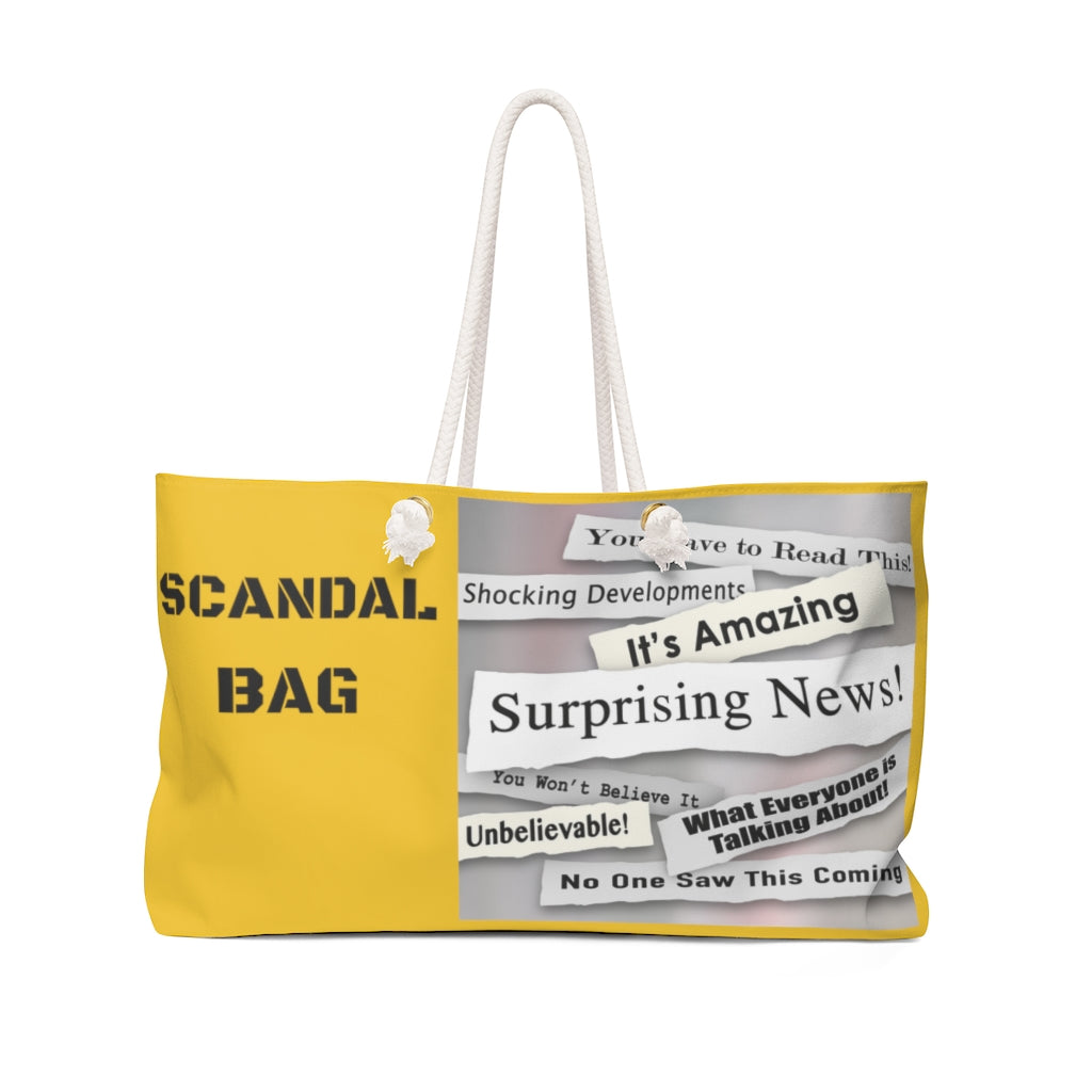News Yellow Weekender Bag