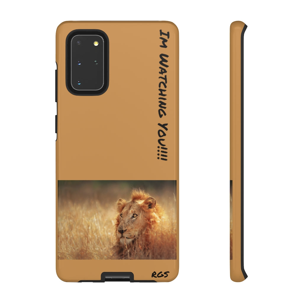 Watching Beige Tough phone Cases