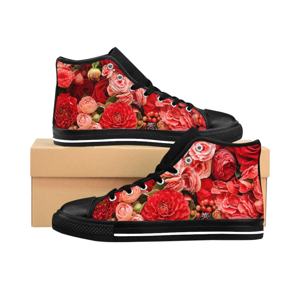 Red Rose Women's High-top Sneakers