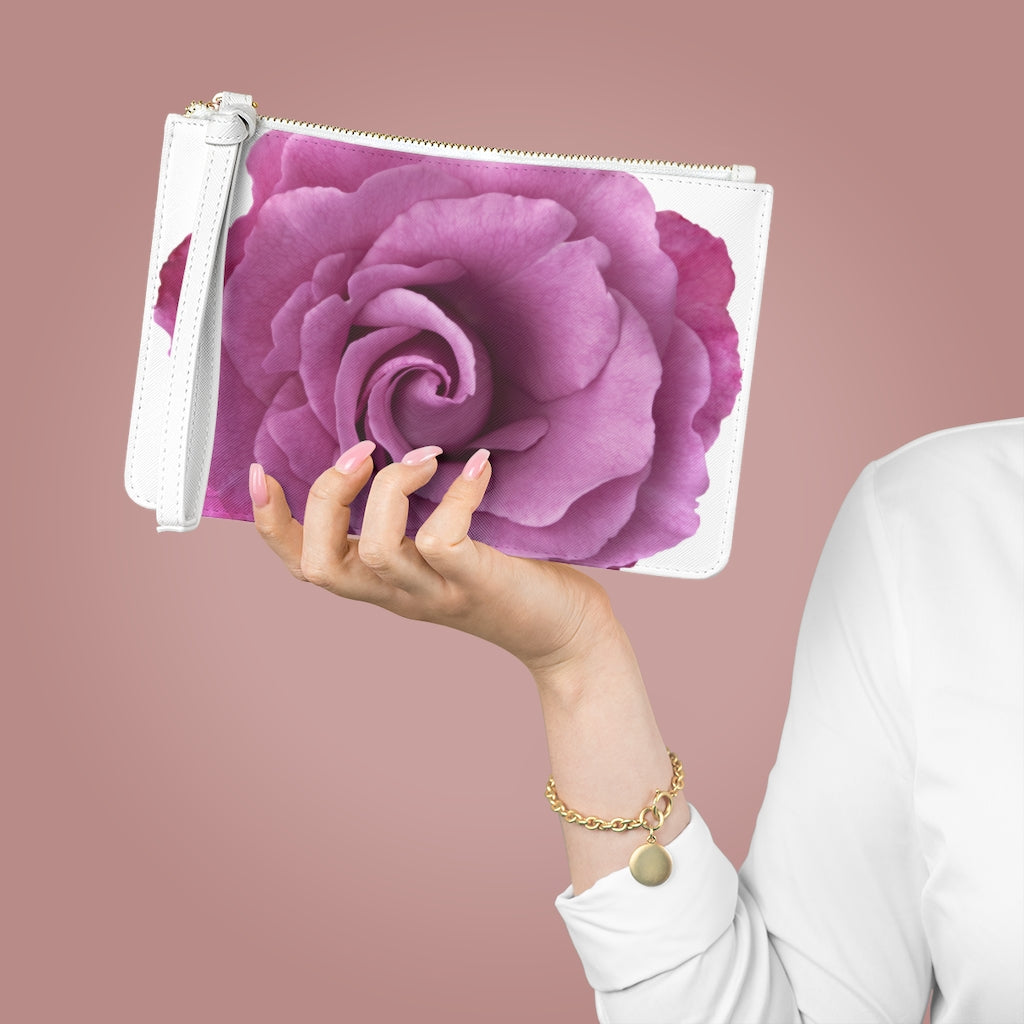 Mauve Tea Rose Clutch Bag