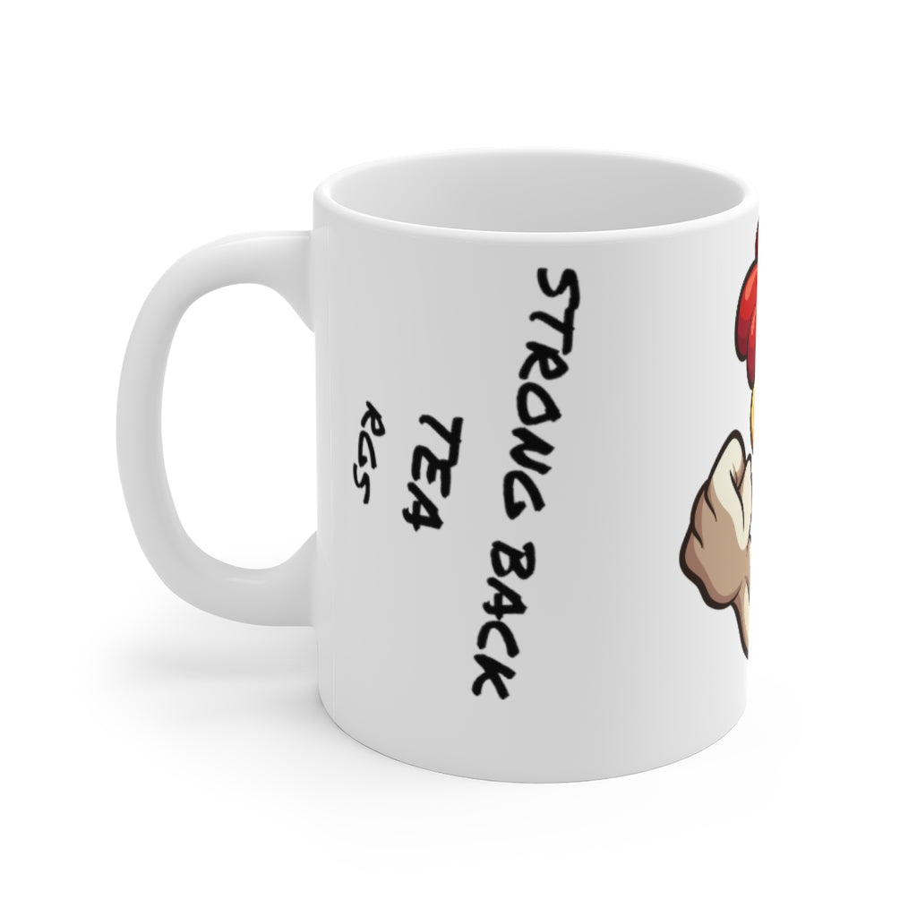 Strong Back White Ceramic Mug