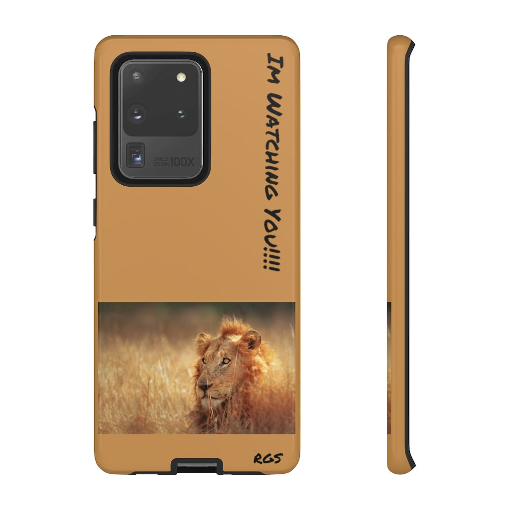 Watching Beige Tough phone Cases