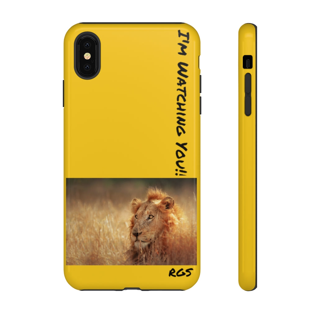 Watching Yellow Tough Phone  Cases