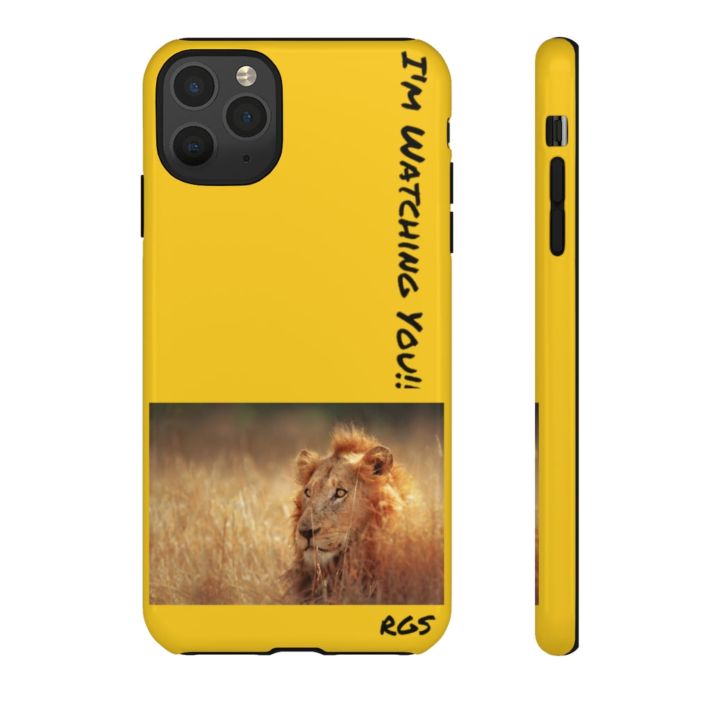 Watching Yellow Tough Phone  Cases