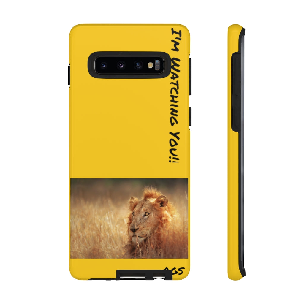 Watching Yellow Tough Phone  Cases