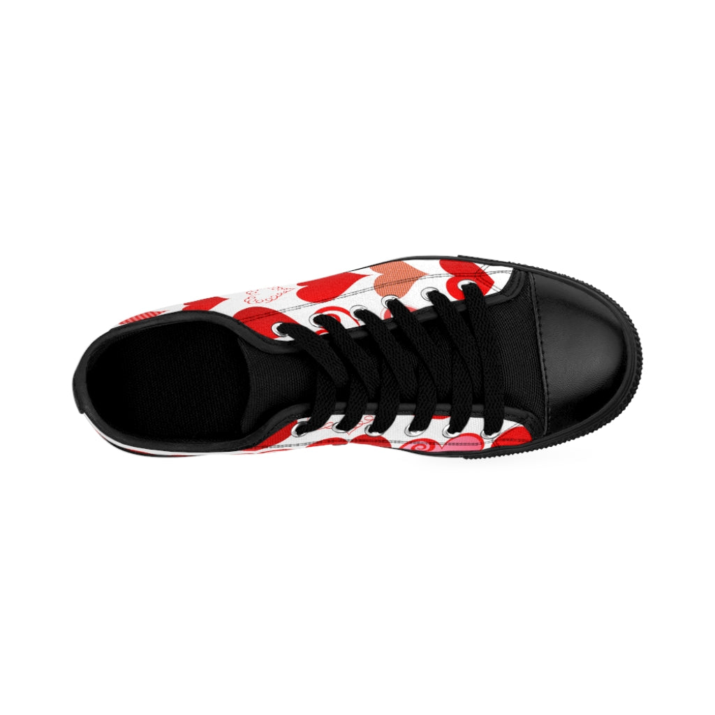 Heart Low Top Women's Sneakers