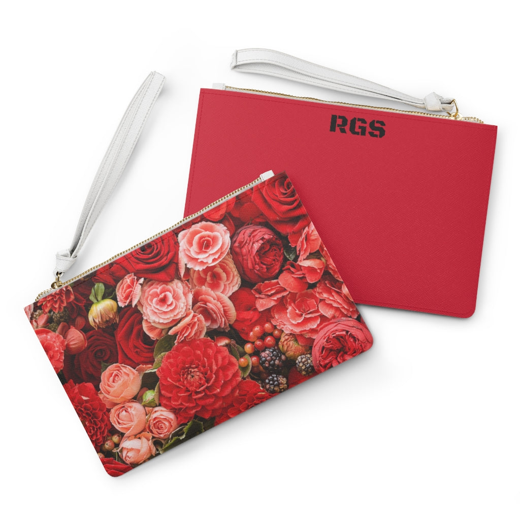 Roses Garden Red Clutch Bag