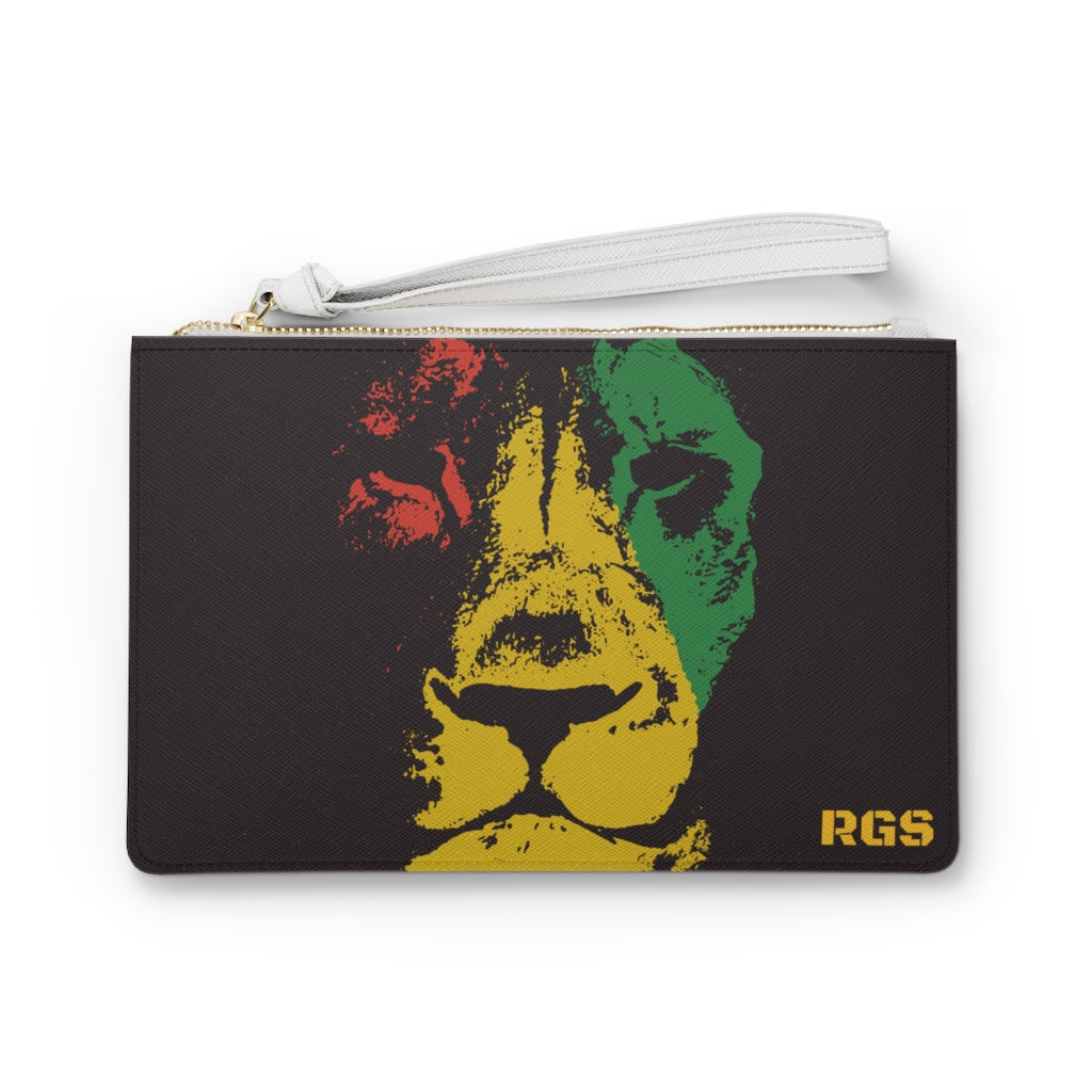 Face The Lion Rasta  Clutch Bag