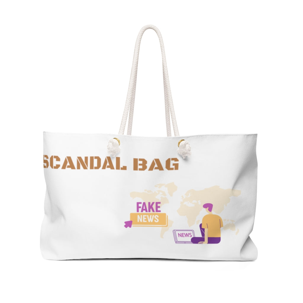 False Info White Scandal Weekender Bag