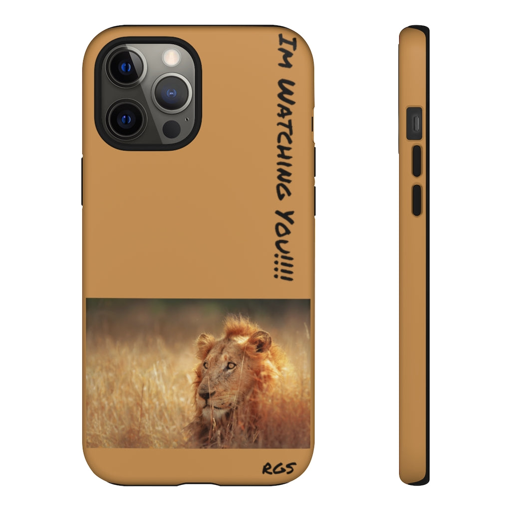 Watching Beige Tough phone Cases