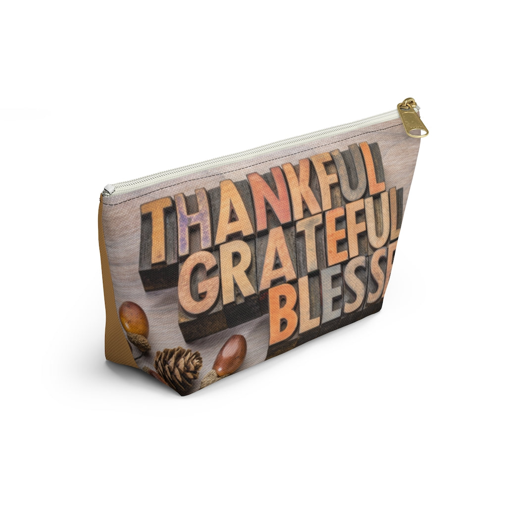Thankful Grateful Accessory Pouch