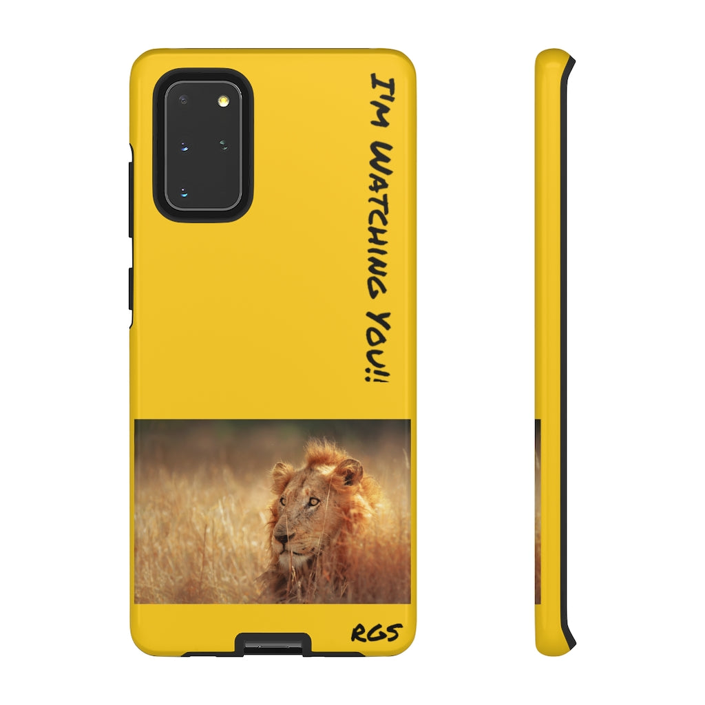 Watching Yellow Tough Phone  Cases