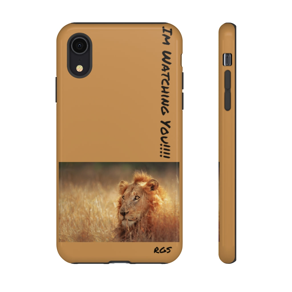 Watching Beige Tough phone Cases